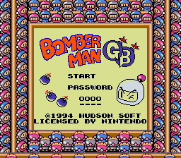 Bomberman GB (Japan) Title Screen